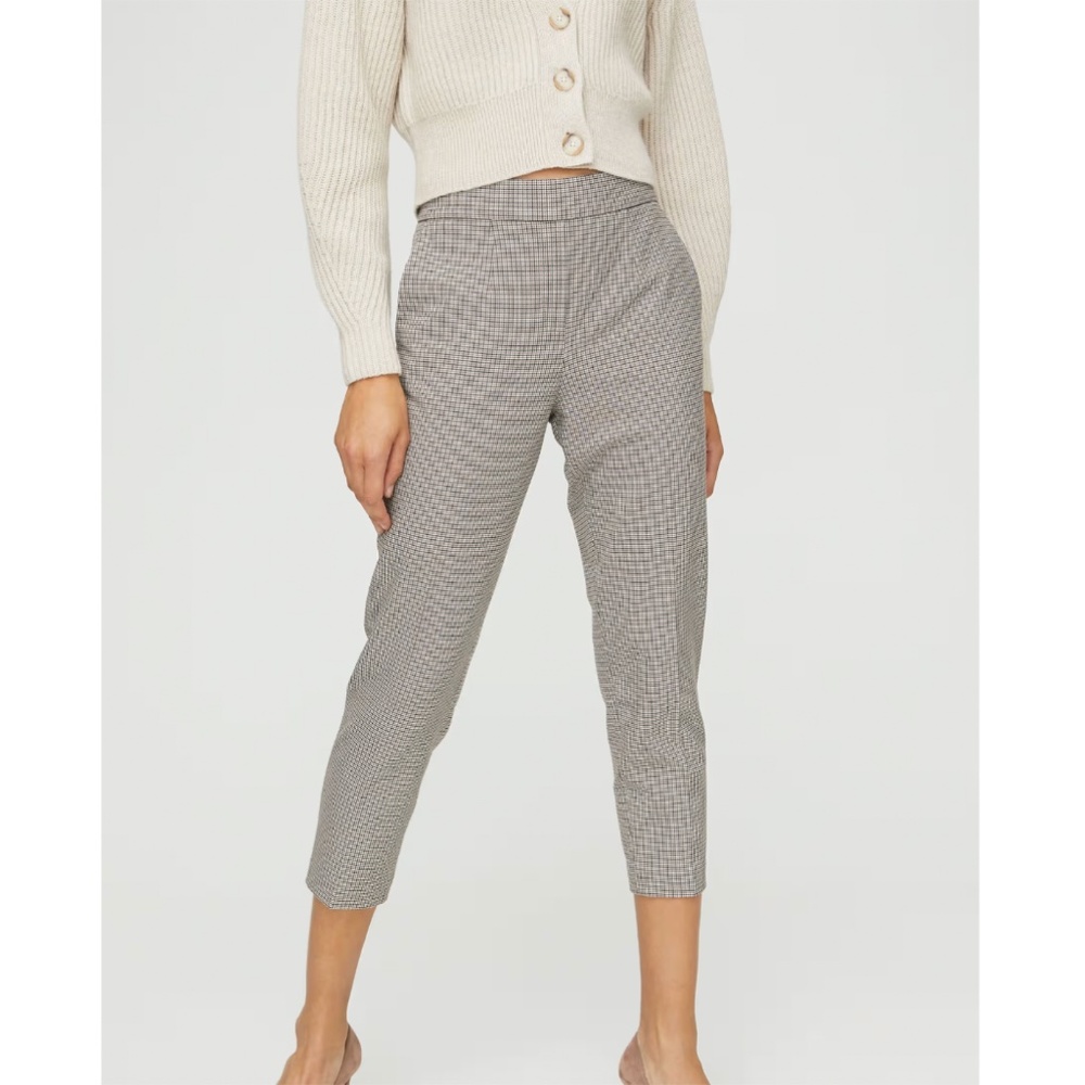 Aritzia Babaton Conan Houndstooth Cropped Pants